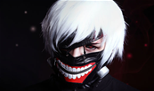 MASQUE TOKYO GHOUL AVEC CACHE OEIL 