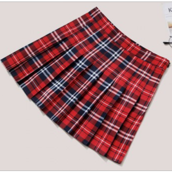 JUPE ECOSSAISE ROUGE , red tartan skirt 