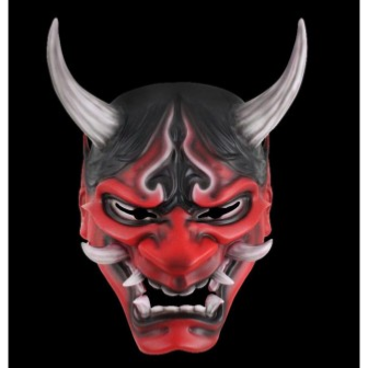   MASQUE JAPONAIS PRAJNA, MASQUE DE GUERRIER JAPONAIS, Ghost Warrior Prajna 