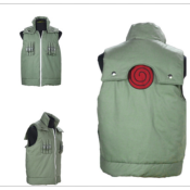   VESTE COSPLAY NARUTO  VERTE , déguisement naruto , veste asuma