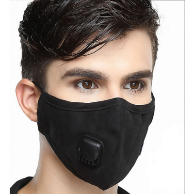 MASQUE NOIR DE PROTECTION AVEC VALVE DE FILTRATION 