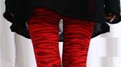 COLLANT ZEBRE ROUGE 120 DENIERS