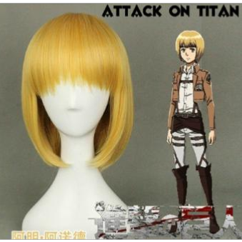 PERRUQUE BLONDE COURTE ATTACK ON TITAN COSPLAY ref.320C