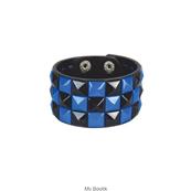 Checkered light Blue & Black Wristband REF.AB003C