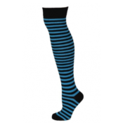 CHAUSSETTES LONGUES RAYEES BLEUS ET NOIRES 