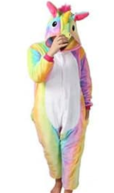   LICORNE MULTICOLORE RAINBOW , combinaison licorne arc en ciel-UNISEX