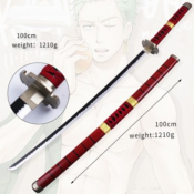   KATANA COSPLAY ZORO EN METAL couleur rouge 100CM 