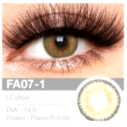 LENTILLES COFFEE, lentilles couleur marron claire noisette ref.FA07-1