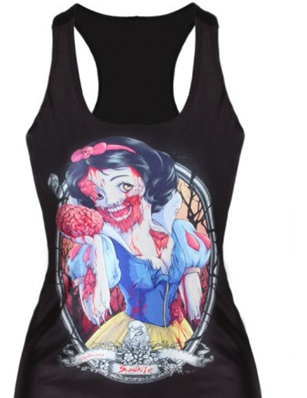TEE SHIRT ZOMBIE SNOW WHITE 
