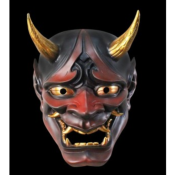   Masque de samouraï , masque Hannya banruo rouge , masque oni ,  masque en resine 
