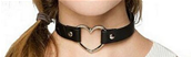  COLLIER CHOKER NOIR COEUR 