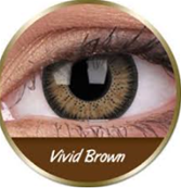 PAIRE DE LENTILLES VIVID BROWN-marron claire 