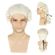   PERRUQUE DE MARQUIS BLONDE, PERRUQUE D'ARISTOCRATE, perruque de juge