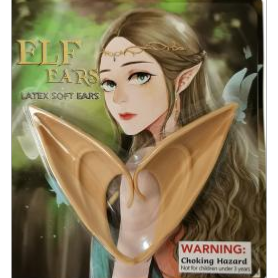 OREILLES D'ELF EN LATEX , de couleur foncé format grand 12cm , cosplay d'elf , déguisement d'elf