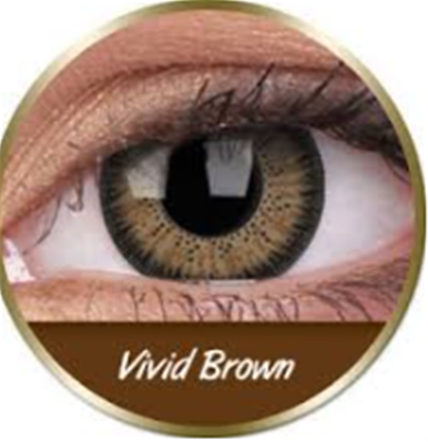 PAIRE DE LENTILLES VIVID BROWN-marron claire 