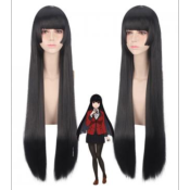 PERRUQUE LONGUE NOIRE , perruque cosplay Jabami Yumeko kakegurui ref.PL-704