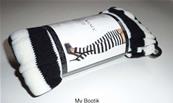 LEG WARMERS BLACK AND WHITE WITH SIDE SNAP