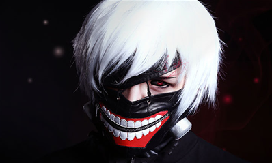 MASQUE TOKYO GHOUL AVEC CACHE OEIL 