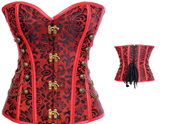 RED HEAVY STEAMPUNK CORSET 