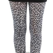 COLLANT LEOPARD NOIR ET BLANC