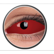   PAIRE DE LENTILLES SCLERA ROUGE 22 MILLIMETRE DE DIAMETRE , total rouge , red sclera 22mm