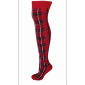   CHAUSSETTES LONGUES ROUGES ECOSSAISES
