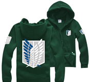 GILET VERT ATTACK ON TITAN thick hoodie-unisex