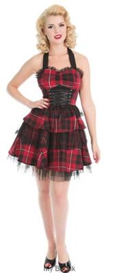 RED TARTAN GOTHIC DRESS