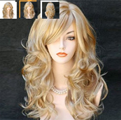 PERRUQUE BLONDE 60CM /JZ-205