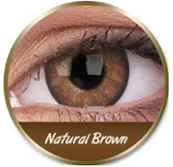 PAIRE DE LENTILLES NATURAL BROWN marron foncé