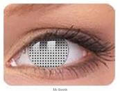 LENTILLES ANNUELLES WHITE SCREEN-WHITE MESH ,  special effet aveugle 