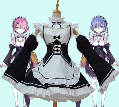   ROBE COSPLAY REM RAM , robe soubrette