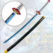 KATANA METAL COSPLAY TOMIOKA LAME BLEUE 104CM