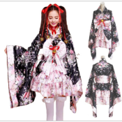 KIMONO LOLITA NOIR ET ROSE 