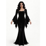    ROBE GOTHIQUE NOIRE HALLOWMAS