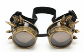 LUNETTES STEAMPUNK AVEC SPIKES CUIVRE CLAIRE 