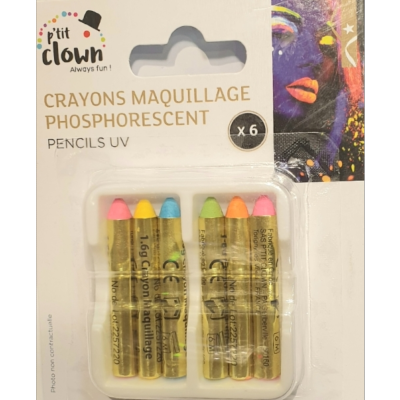 CRAYON UV , CRAYONS DE MAQUILLAGE UV , CRAYONS PHOSPHORESCENTS