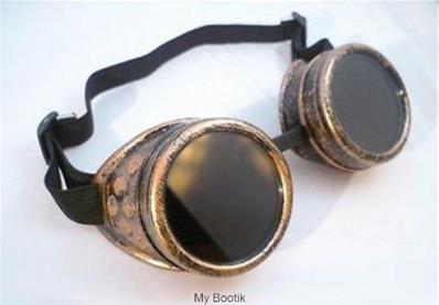 LUNETTES STEAMPUNK CUIVREES , lunettes cyberpunk