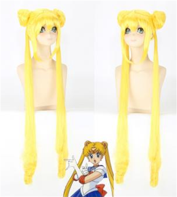 PERRUQUE SAILOR MOON 120CM , perruque cosplay sailor moon /PL-076