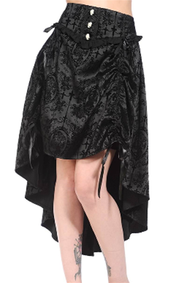 Black Long Gothic Skirt
