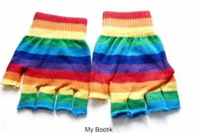 PAIRE DE MITAINES MULTICOLORES