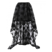 JUPE NOIRE AVEC UN VOIL EN DENTELLE, jupe gothique