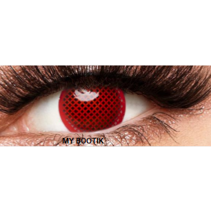 LENTILLES YEUX ROUGES RED MESH, lentilles red screen , lentilles rouges/G28