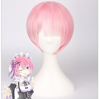 PERRUQUE COSPLAY ROSE , rem ram/PL584-01