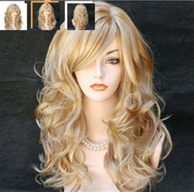 PERRUQUE BLONDE 60CM /JZ-205