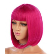 PERRUQUE ROSE COUPE CARRE
