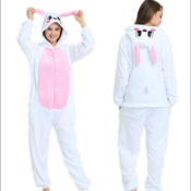 COMBINAISON , KIGURUMI LAPIN BLANC 