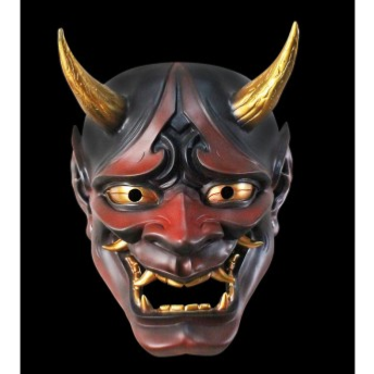  Masque de samouraï , masque Hannya banruo bore , masque oni ,  masque en resine 