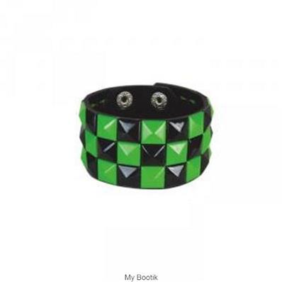  Green & Black Checkered Wristband REF.AB003B