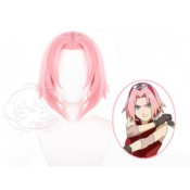  PERRUQUE SAKURA, perruque rose coupe carrée, perruque naruto